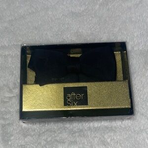 After Six black bowtie in the gold presentation box